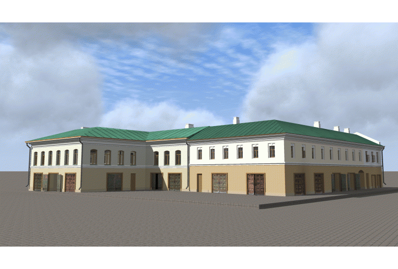 Процесс 3D-моделирования колокольни (GIF)