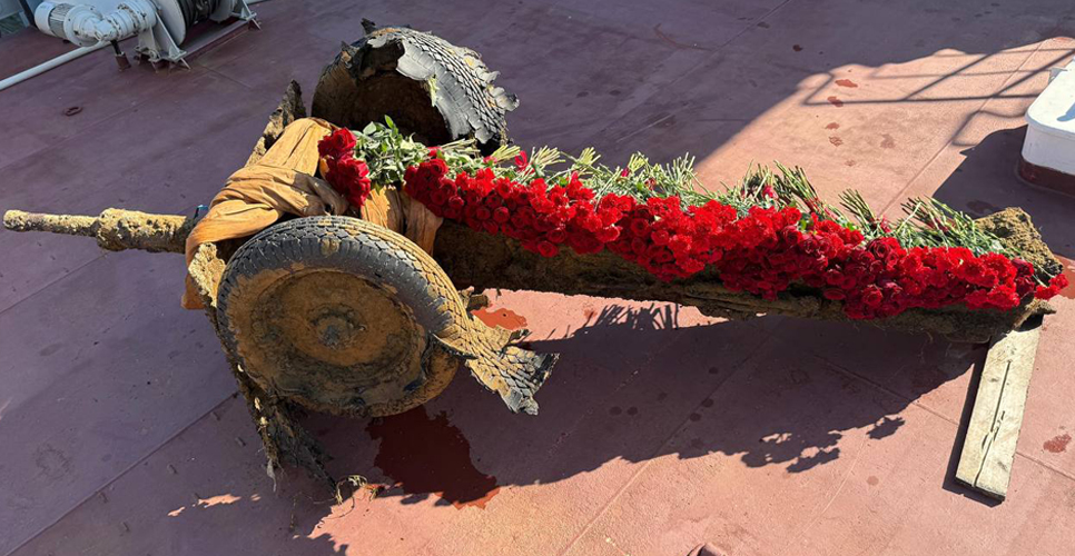 Со дна Невы подняли пушку, 80 лет назад участвовавшую в боях за Невский пятачок