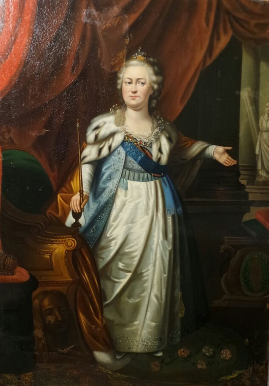 В Саратове отреставрировали уникальный портрет Екатерины II