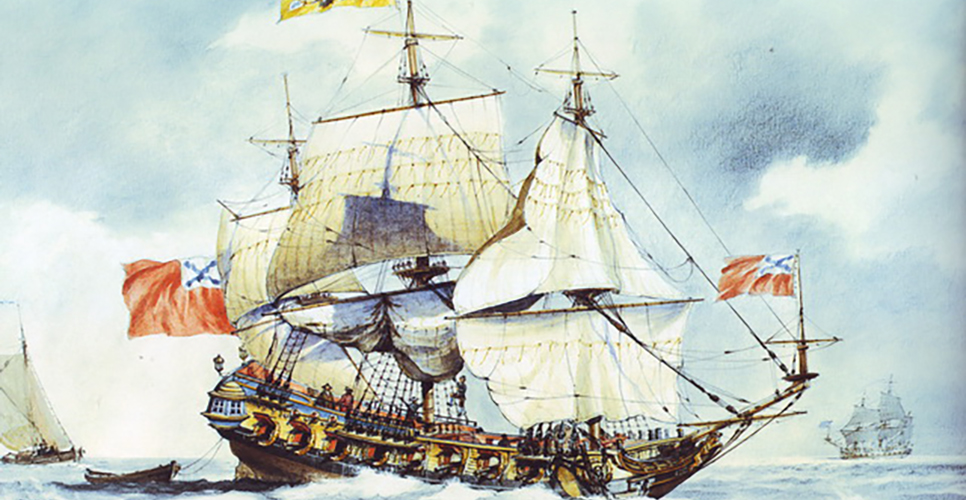 4 апреля 1703 года заложен первый парусный фрегат Балтийского флота Российской империи